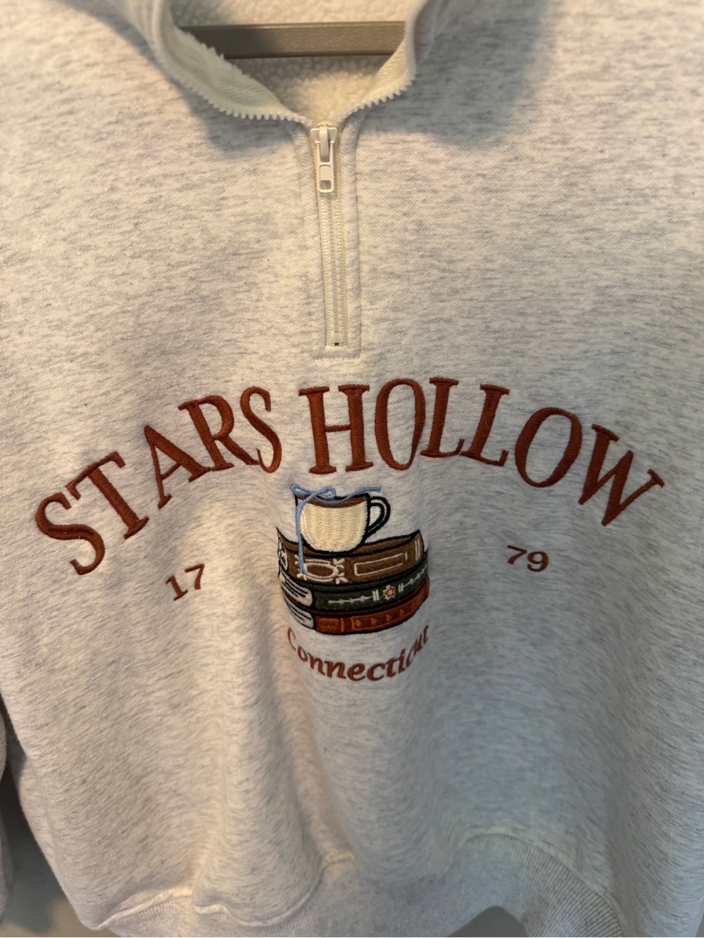 Altar'd State Cream Fleece Quarter-Zip Pullover| Gilmore Girls| - Picture 4 of 5